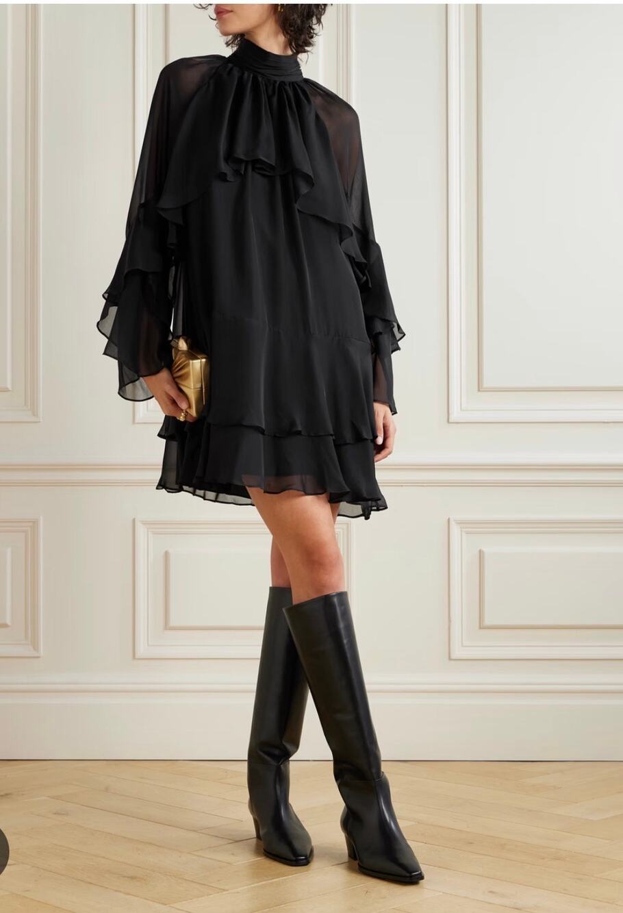 NEW Veronica Beard Adlington Dress Size 2 Black Whimsical Silk Mini Dress